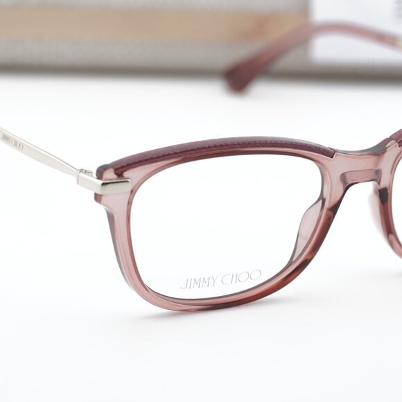 Jimmy Choo JC248 0S5R 00 Rectangle 53mm Eyeglasses - Burgundy/Gold - Picture 2 of 10